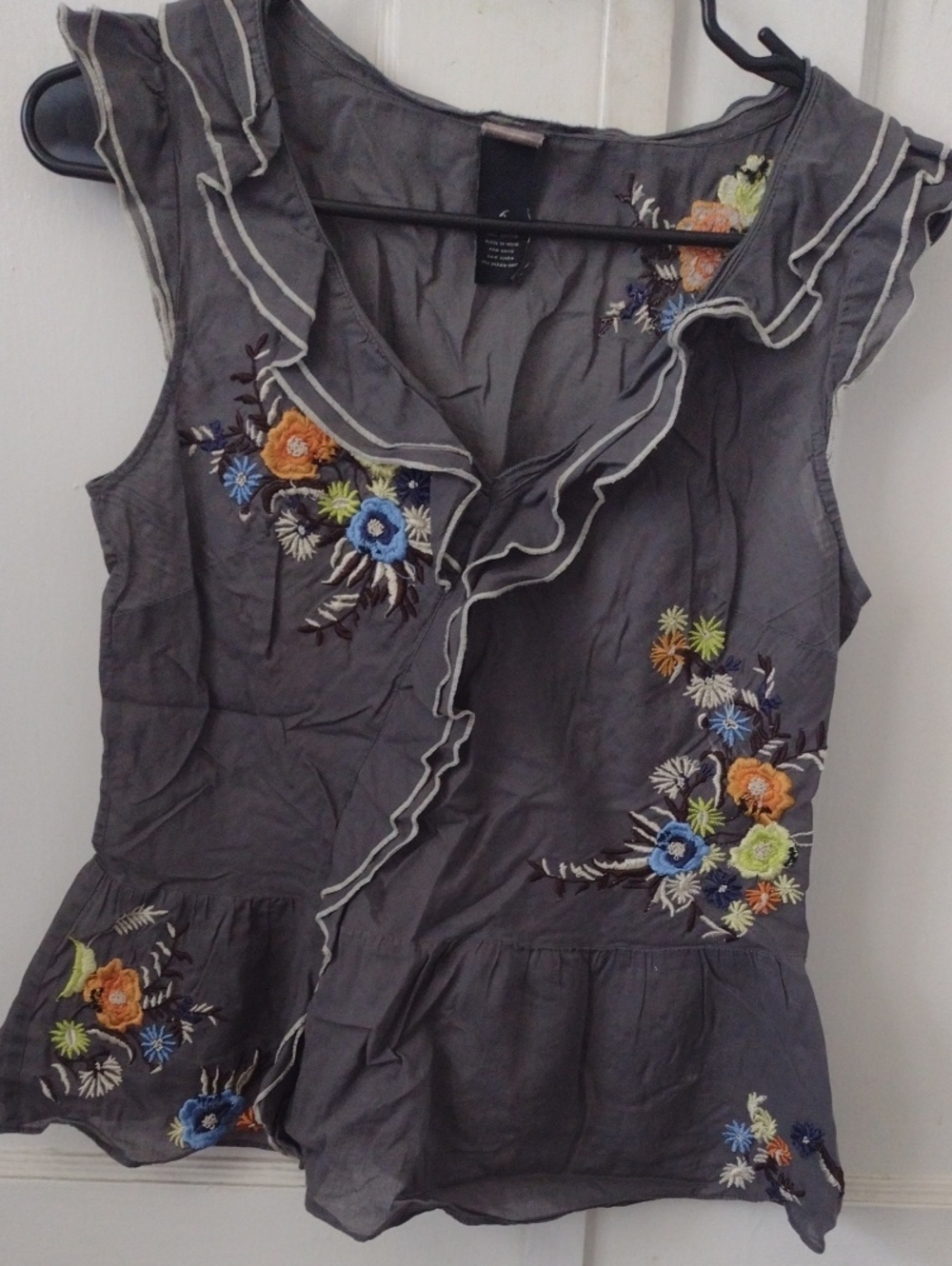 Lithe Gray  Blouse with Subtle Sheen